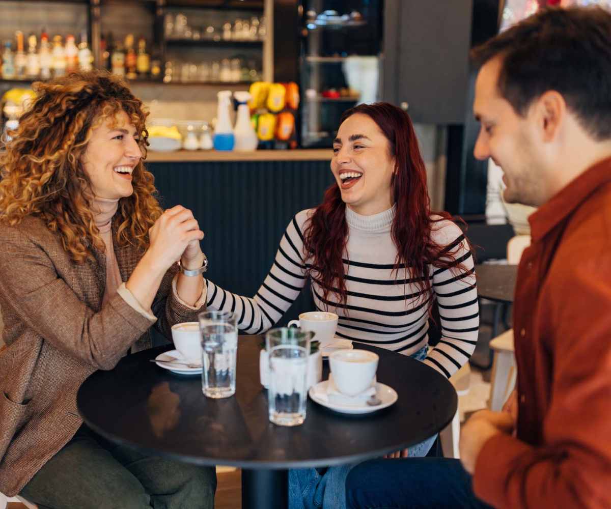 Residents enjoying the coffee at a cafe near Dartmouth Place in Kent, Ohio