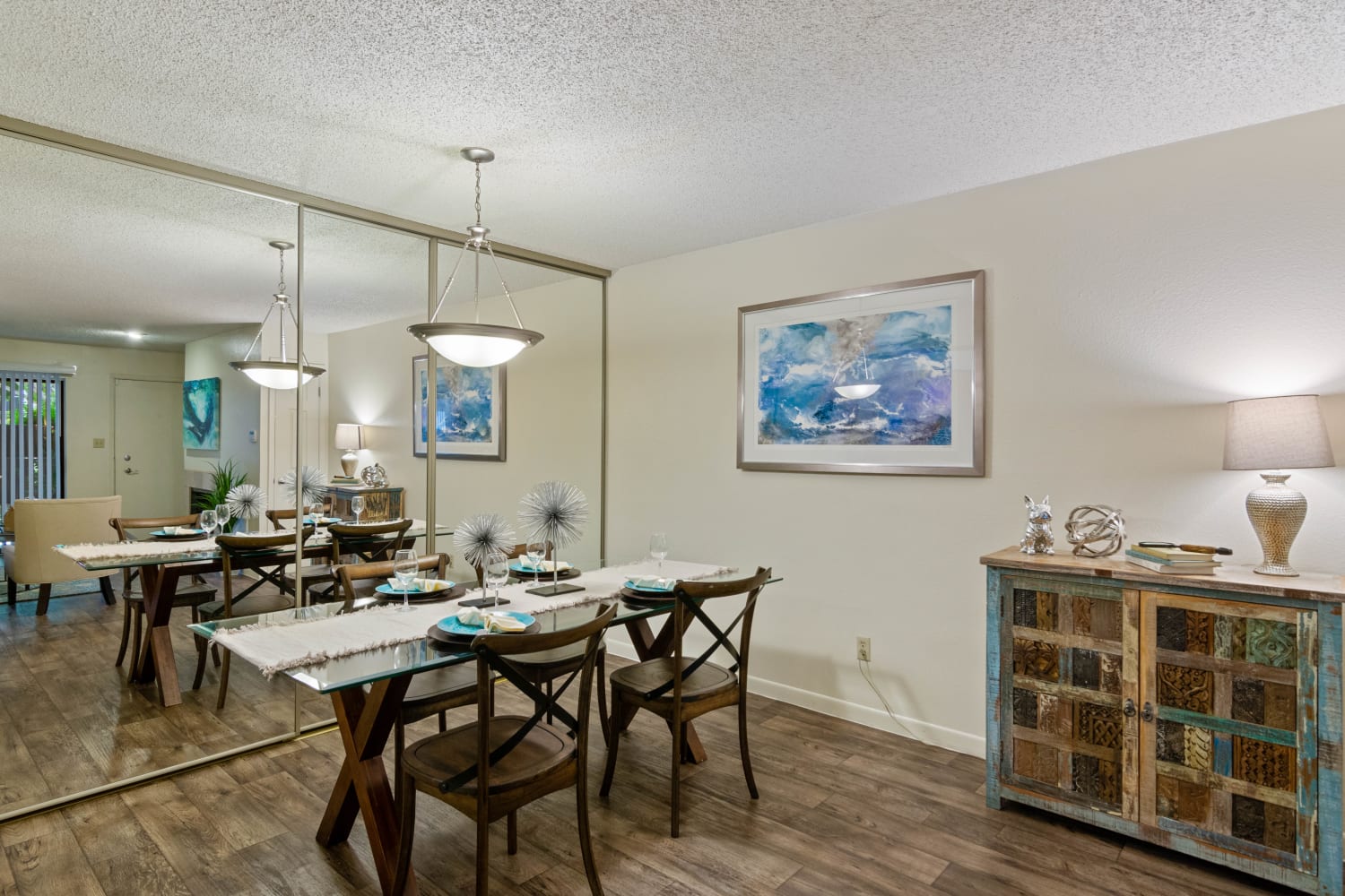Modern and open dining room floor plans Waterford Place Apartments in Mesa, Arizona