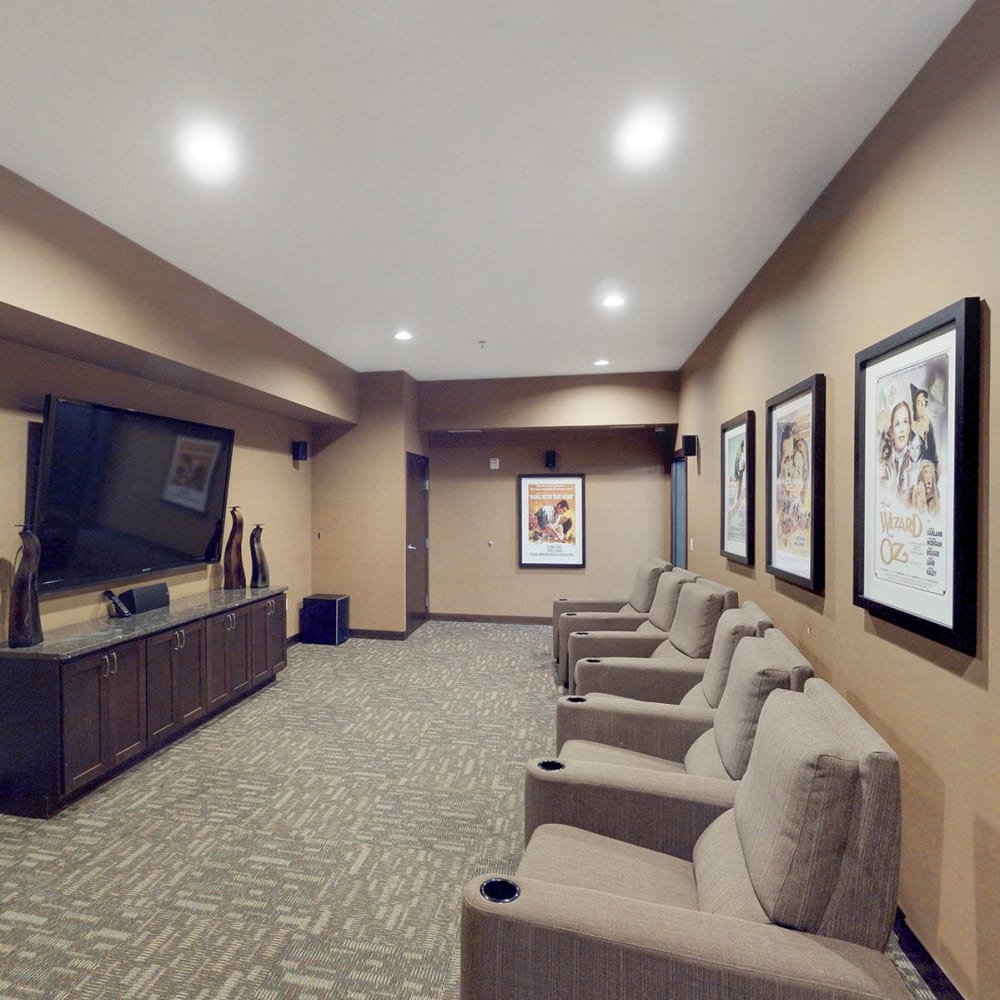 Theater room at Oaks Station Place in Minneapolis, Minnesota