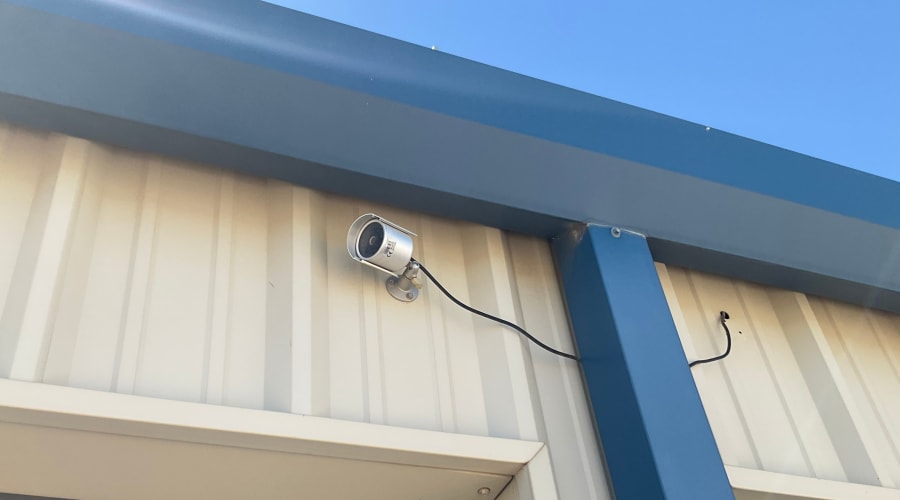 Outdoor security camera at KO Storage in Odessa, Texas