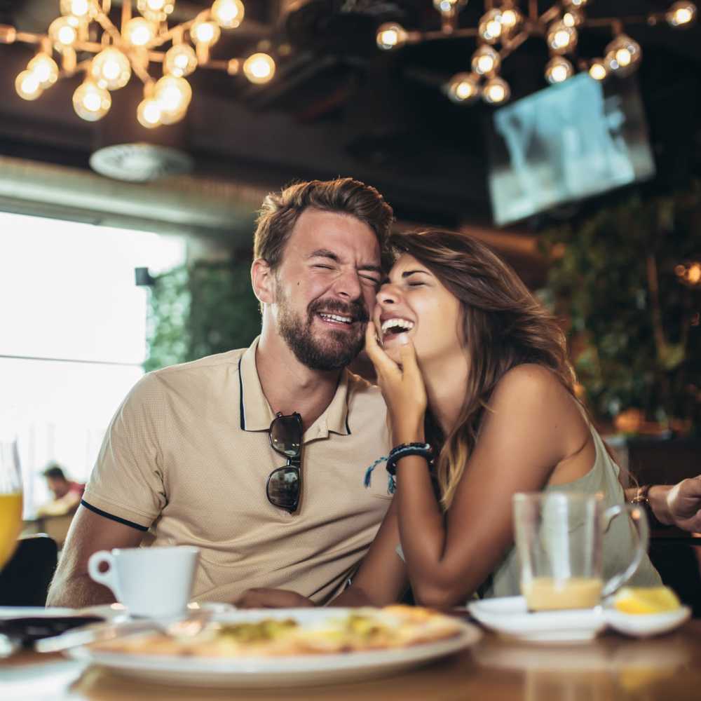 Residents sharing happy moments over delicious food in their favorite restaurant near Mills Creek in Gastonia, North Carolina