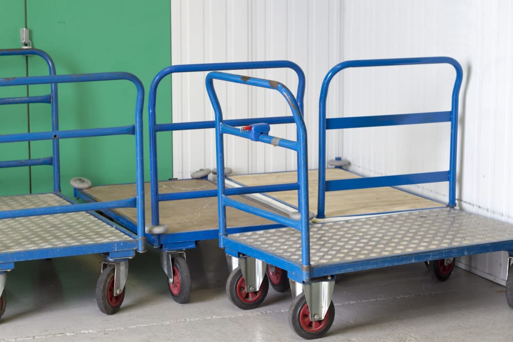 Dollies for use at Lock It Up Self Storage in Layton, Utah