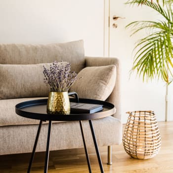 Comfortable living room at Ashland Garden in San Lorenzo, California