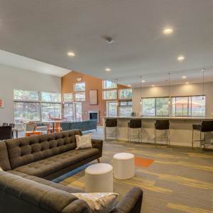 Living room at Foundry on Fifth in Renton, Washington