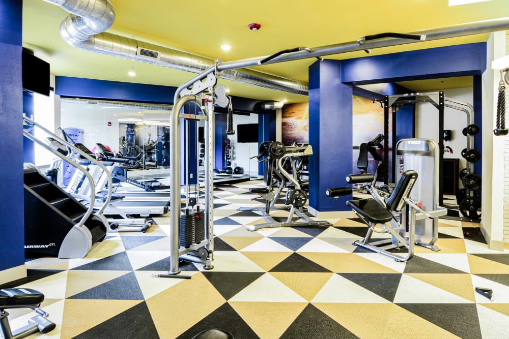 Fitness Center at Steelyard Apartments in St. Louis, Missouri