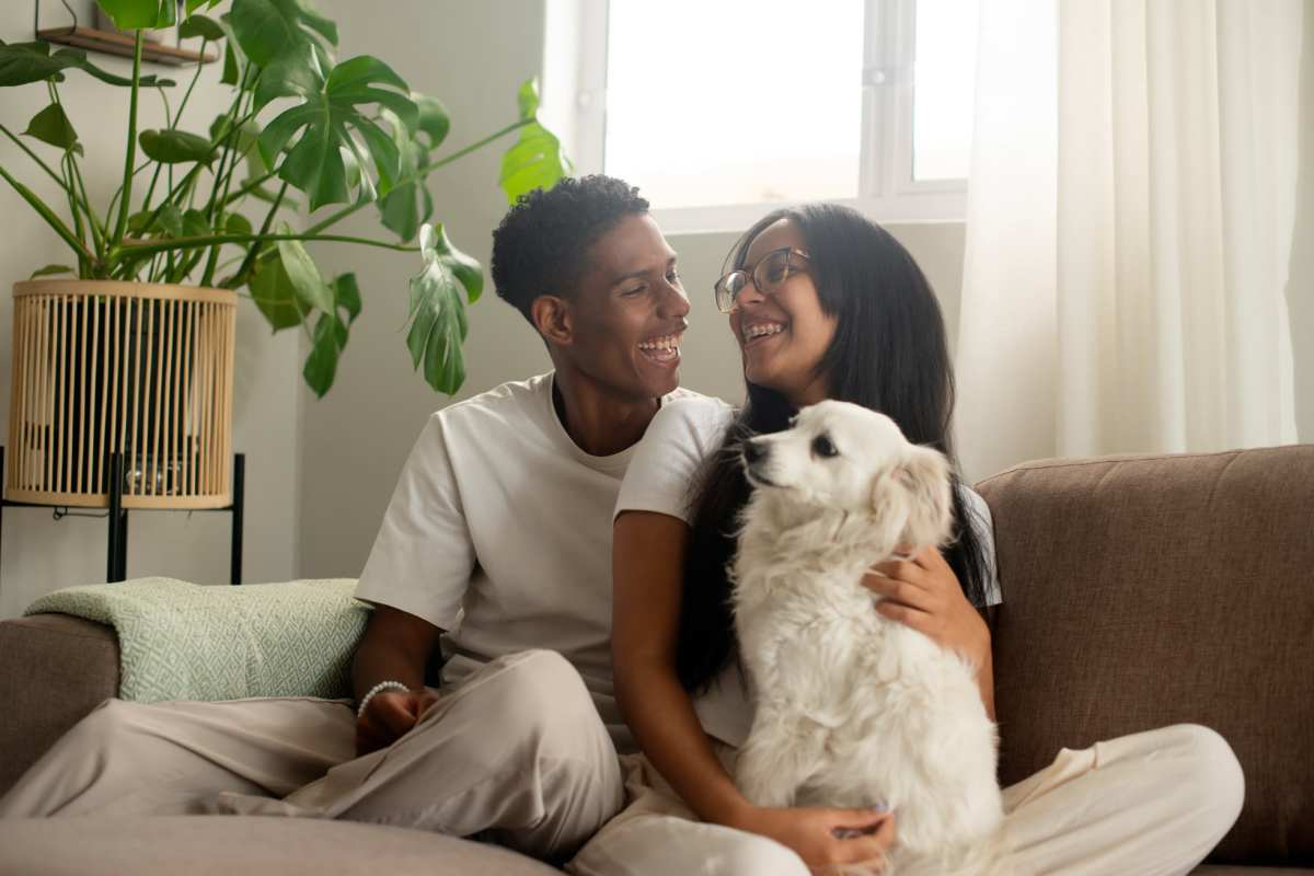 A couple in their home at Peters Residential in Culver City, California
