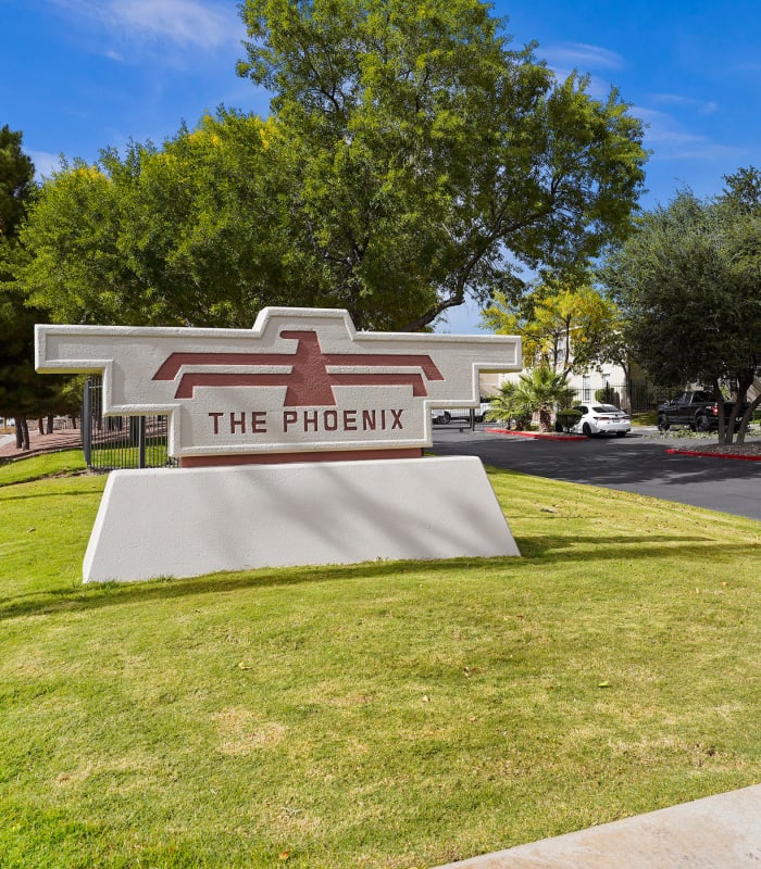 Sign to The Phoenix Apartments in El Paso, Texas