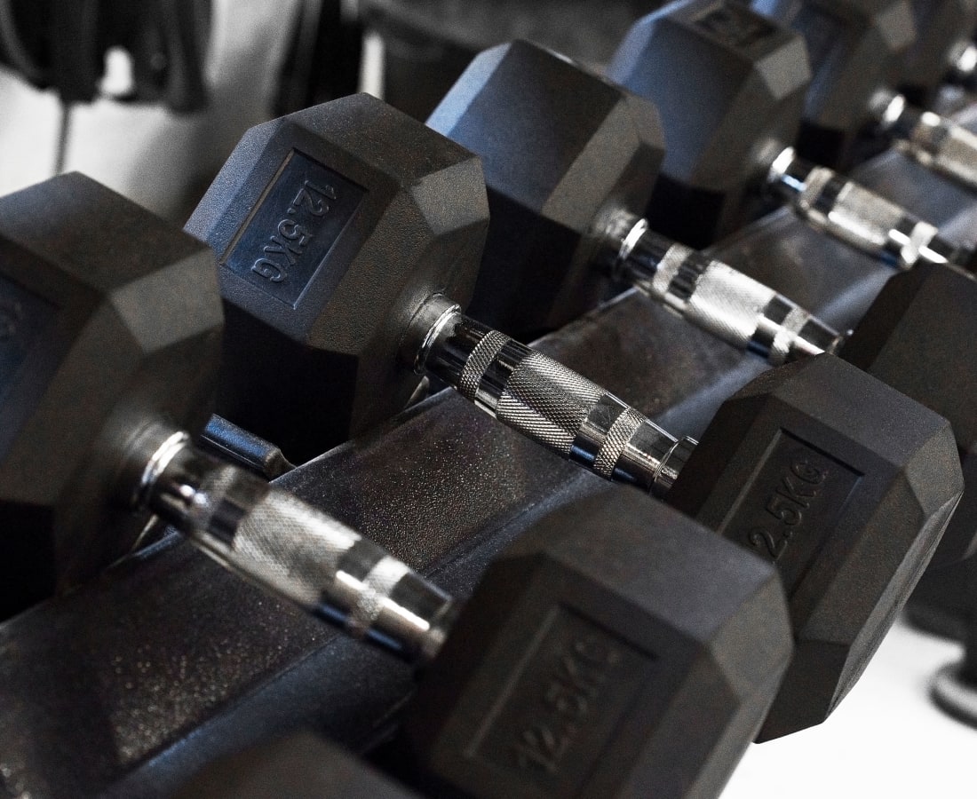 Dumbbells at The Palms Apartments in Sacramento, California
