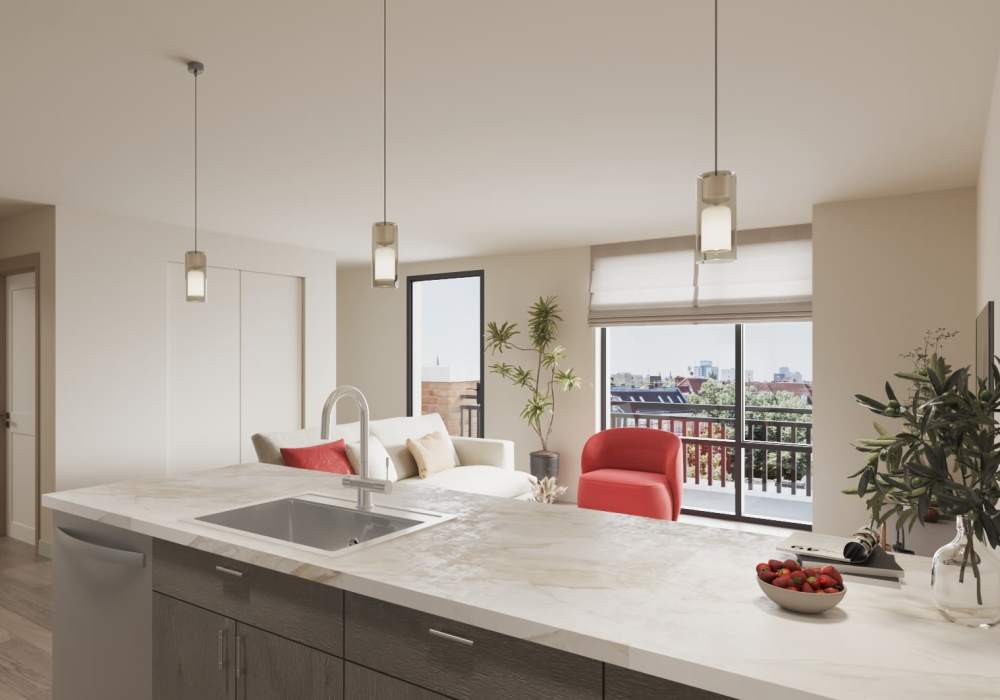 Kitchen View at The Maxx and The Alexandra in Pittsburgh, Pennsylvania