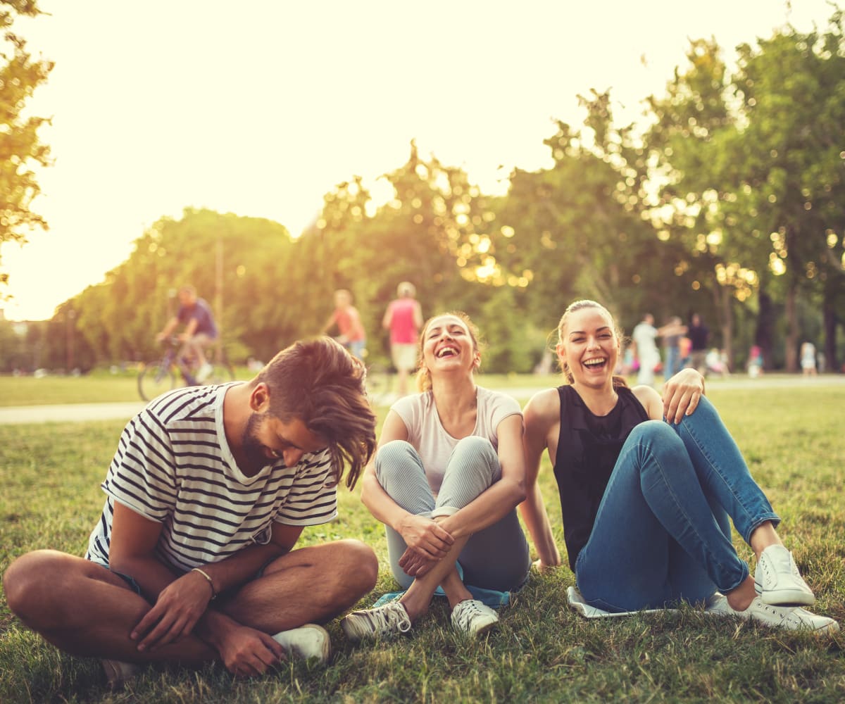 Friends enjoying a park near Mountain Village in El Paso, Texas