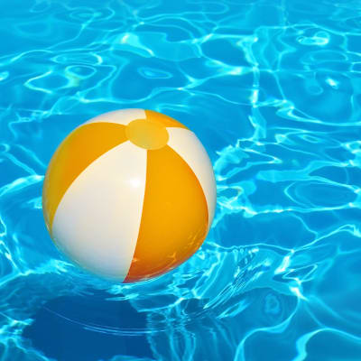 Swimming pool and beach ball at Bruns Park in Port Hueneme, California