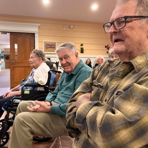 Silly resident at Oxford Glen Memory Care at Sachse in Sachse, Texas