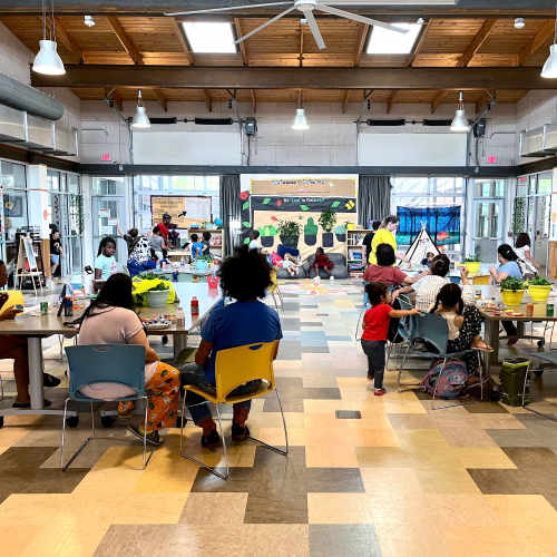 Learning center at M Station in Austin, Texas