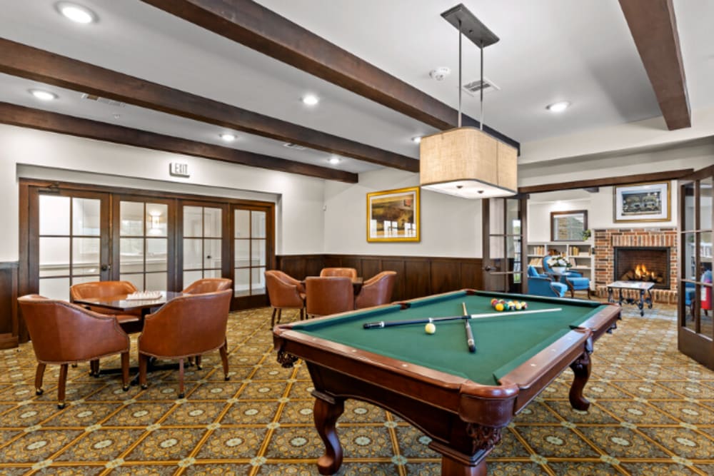 Recreation room at Mariposa at Westchester in Grand Prairie, Texas
