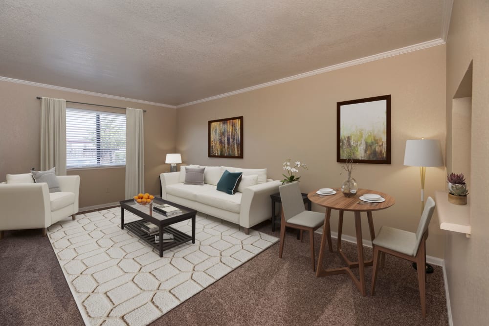 Living room at Lodi Commons Senior Living in Lodi, California