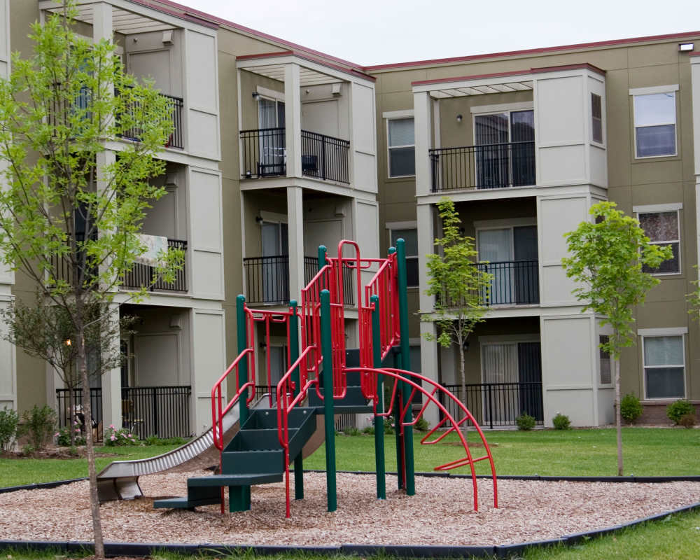 Playground at Vine Street Lofts in Des Moines, Iowa