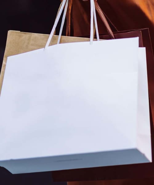 Shopping bags near 43 Town Square in Lima, Ohio
