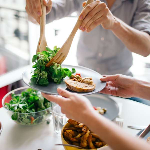 Residents enjoy a meal at their favorite spot near Attain at Towne Centre, Fredericksburg, Virginia