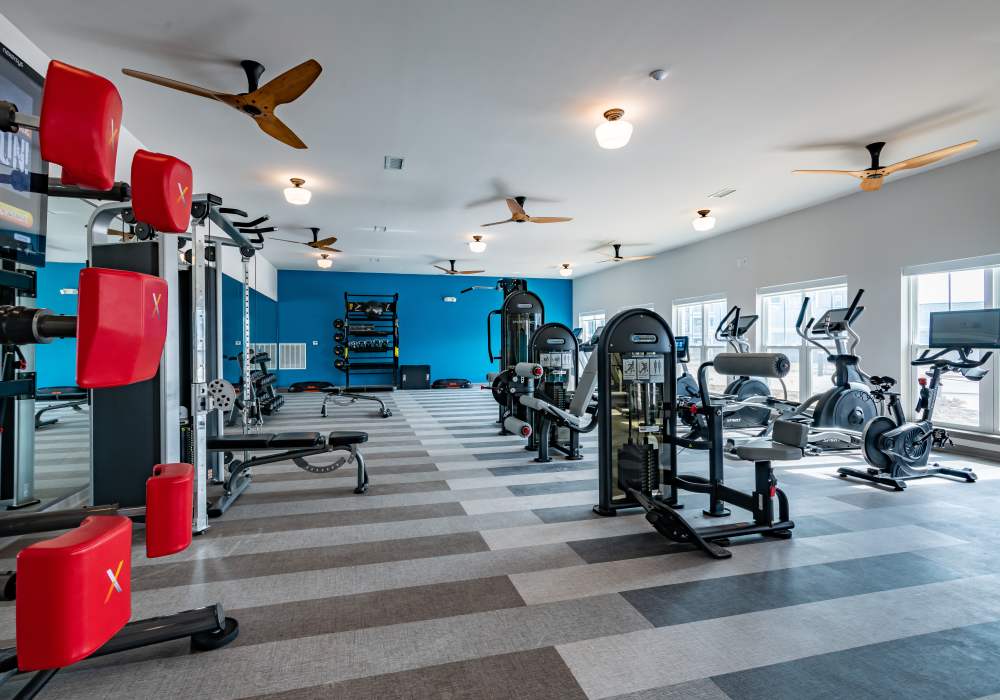 Large state-of-the-art fitness center at North Bay Landing in Panama City, Florida