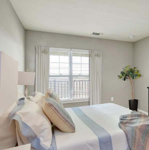 Bright master bedroom at Bradlee Danvers in Danvers, Massachusetts