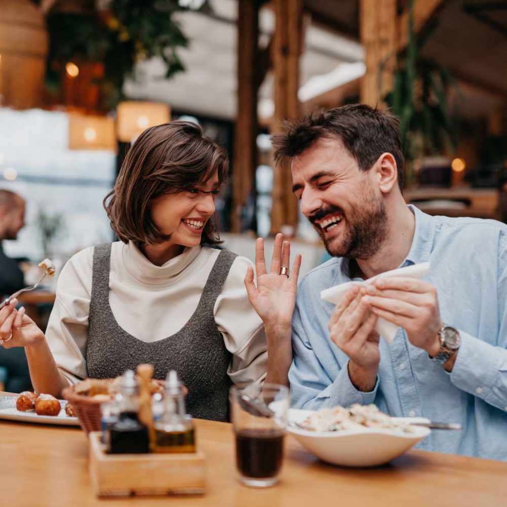 Family in a restaurant at Los Vientos in San Diego, California