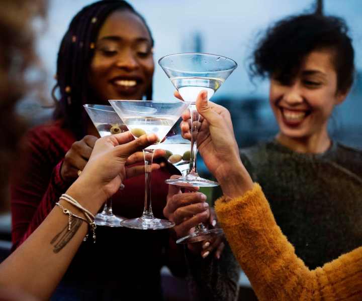 Residents enjoying drinks at a restaurant near Cypress Commons in Wildwood, Florida
