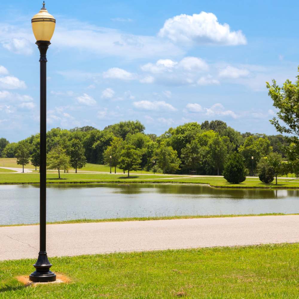 Path for walking, by a lake at Tapestry on Vaughn in Montgomery, Alabama