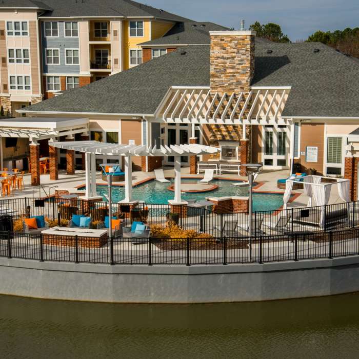 Refreshing salt water pool at Infinity at Centerville Crossing, Virginia Beach, Virginia