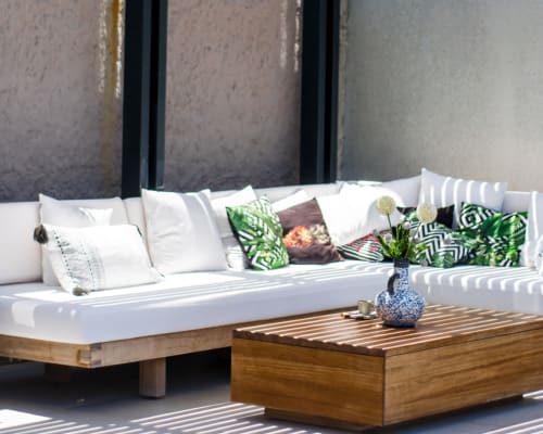 Stylish outdoor spaces at Linden Pointe in Pompano Beach, Florida