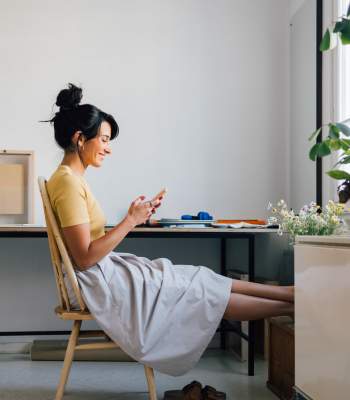  Residents on a chair at McCue Galleria in Houston, Texas