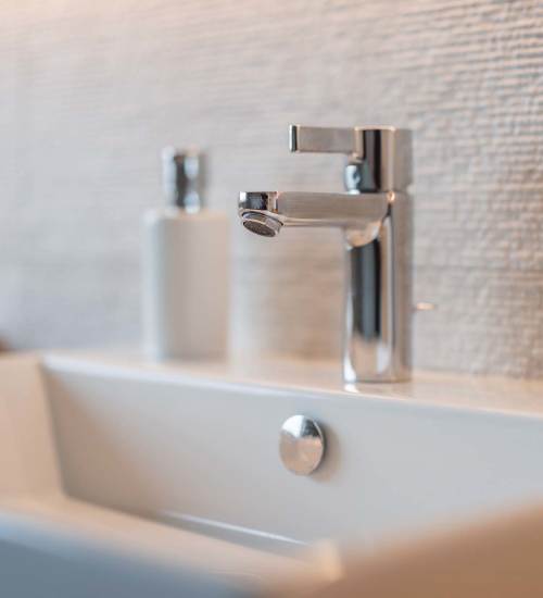 Model bathroom at Greer Mill Residences in Greer, South Carolina