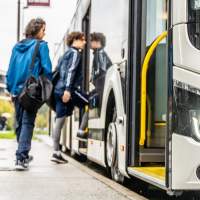 Public transport near Plantation West in Hurst, Texas