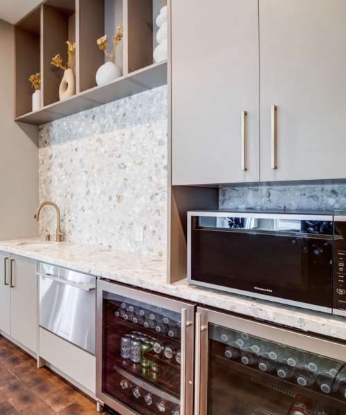 Kitchen area at Aurora at Green Valley in Fairfield, California