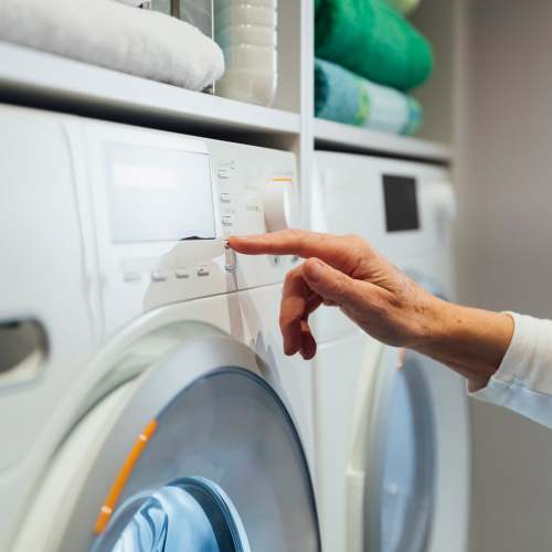 In-home washer and dryer at District at 54 in Raleigh, North Carolina