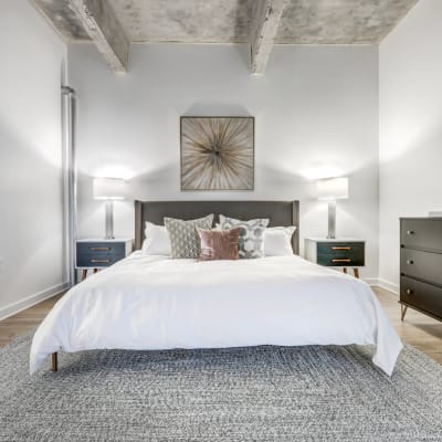 Luxury bedroom at The Alcove in Smyrna, Georgia