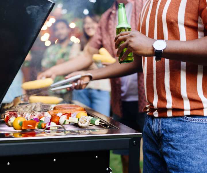 Bbq picnic area at Belcrest Plaza in Hyattsville, Maryland 