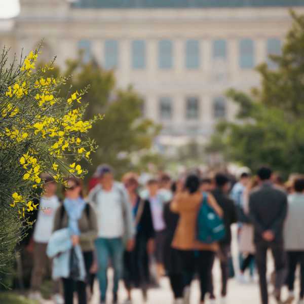  Students walking to class at The Quarters at Lincoln in Lincoln, Nebraska