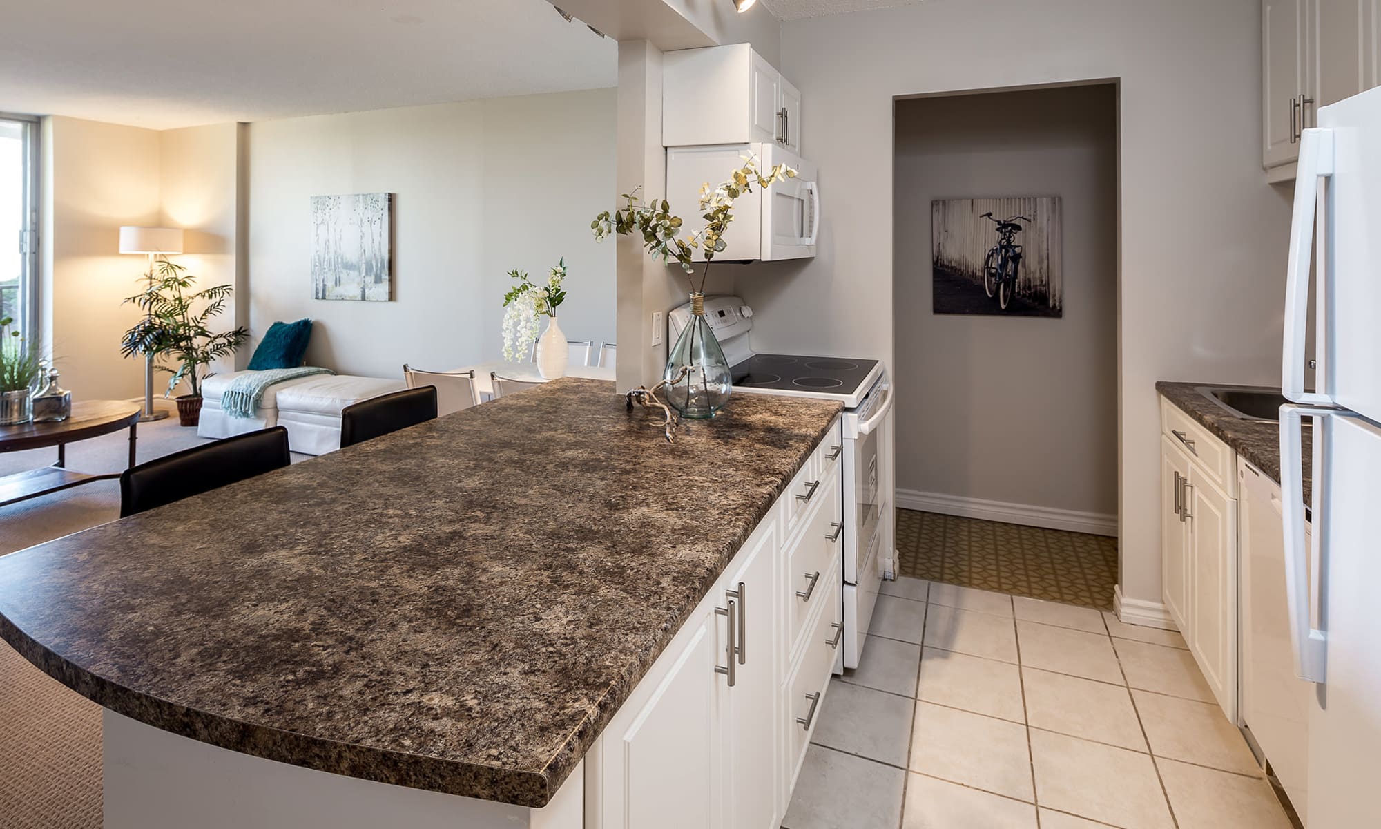 Beautiful kitchen at Cunard Apartments in Halifax