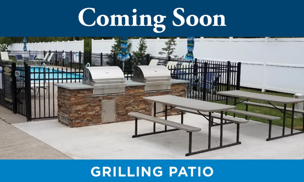 Grilling Patio at Charleston Place Apartment Homes in Ellicott City, Maryland