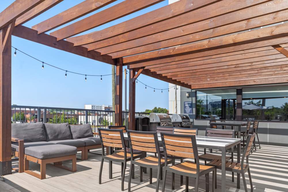 BBQ and Pool Area at The Scout Scott's Addition in Richmond, Virginia