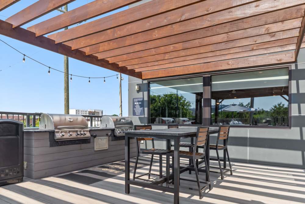 BBQ and Pool Area at The Scout Scott's Addition in Richmond, Virginia