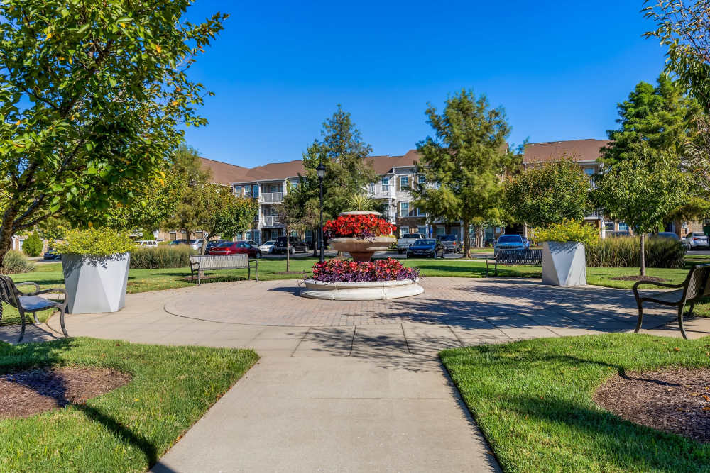 Exterior of Building with Landscaped Garden at Arbor Brook in Murfreesboro, Tennessee
