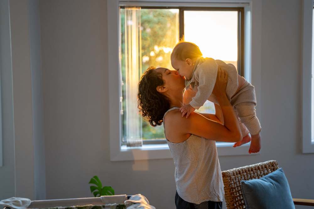 Mother and daughter at their apartment at Pa'anau Village I in Koloa, Hawaii  