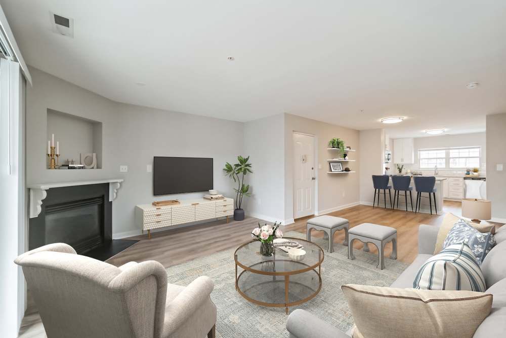 Spacious open floor plan layout in a home at Eagle Rock Apartments at Bel Air North in Forest Hill, Maryland