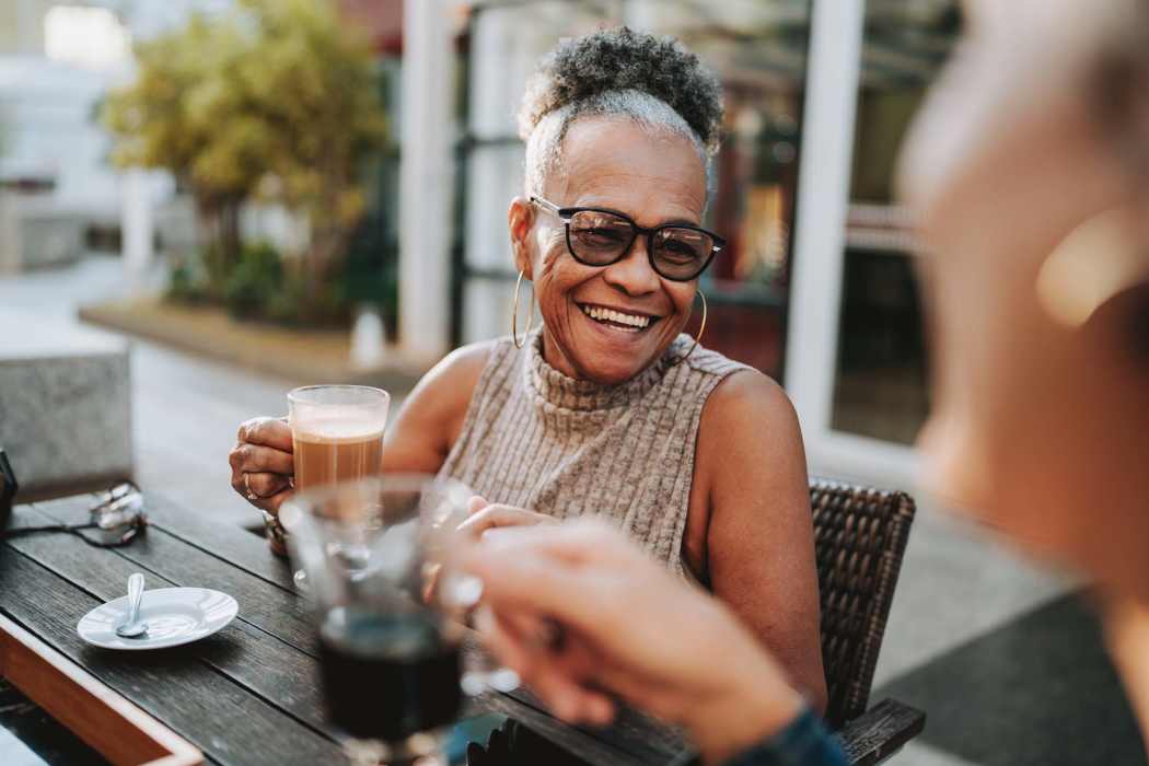 Residents Drinking Coffee together near Sandpiper Village Apartment Homes in Vacaville, California 