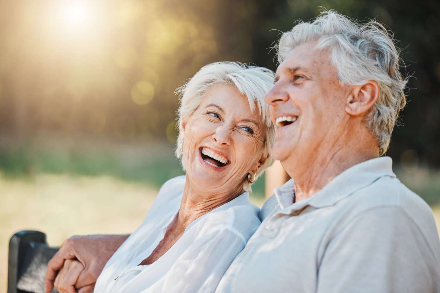 Resident couple enjoying the community at Woodbrook Apartments in Three Rivers, Michigan