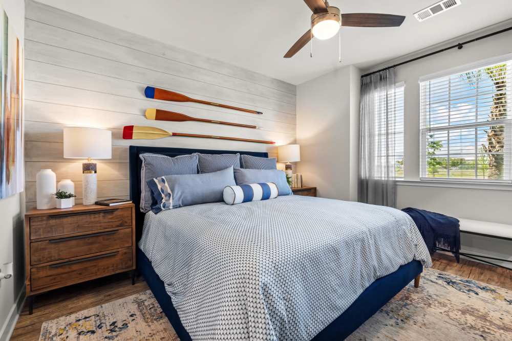 Spacious bedroom with sunlight at Mexico Beach Crossings in Mexico Beach, Florida