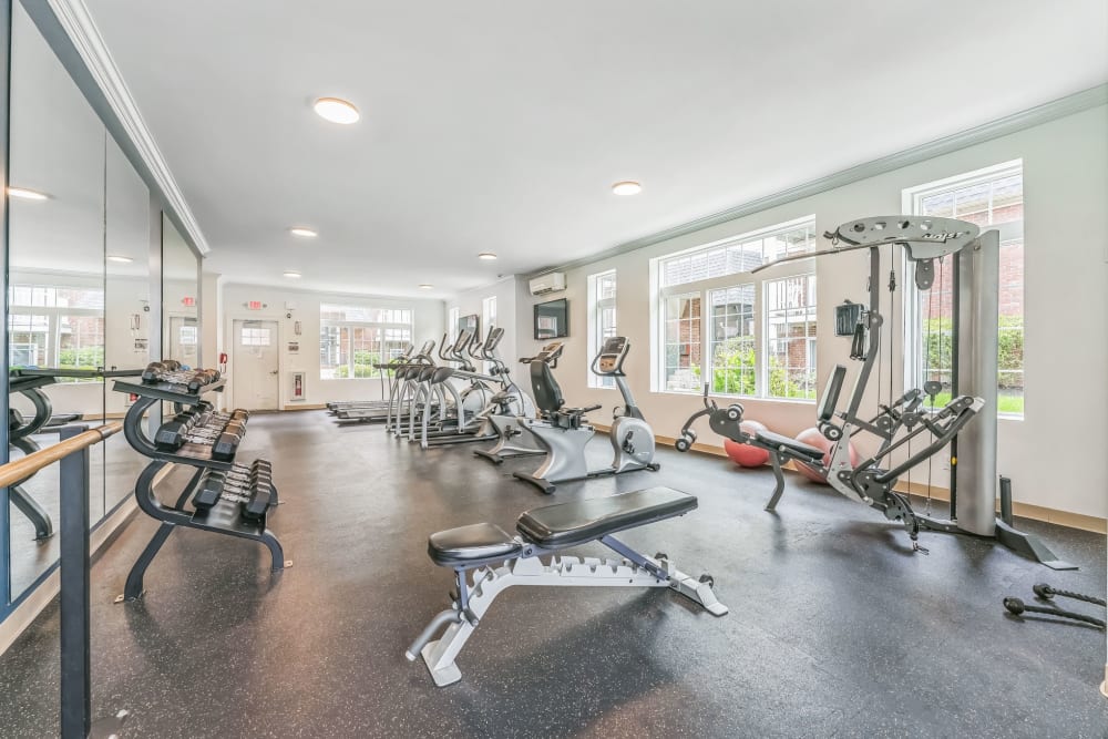 Resident gym at Park Village West in Westborough, Massachusetts