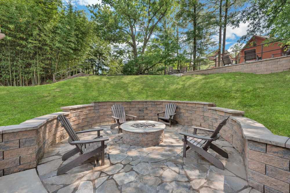 Fire pit station at Merrill House Apartments in Falls Church, Virginia