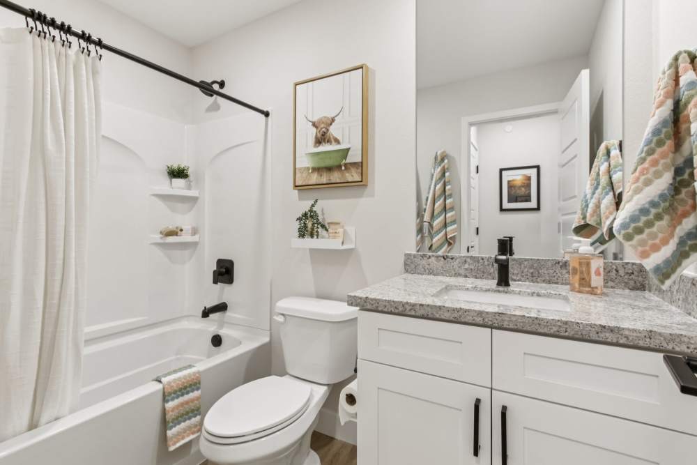 Bathroom with bathtub at BB Living Colliers Hill in Erie, Colorado